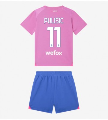 Maillot de foot AC Milan Christian Pulisic #11 Troisième enfant 2023-24 Manches Courte (+ pantalon court)